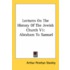 Lectures on the History of the Jewish Church V1