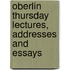 Oberlin Thursday Lectures, Addresses And Essays