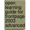 Open Learning Guide For Frontpage 2003 Advanced door Onbekend