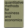 Quantitative Methods For Business And Economics by Stuart Wall