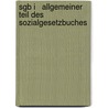Sgb I   Allgemeiner Teil Des Sozialgesetzbuches door Horst Marburger