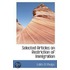 Selected Articles On Restriction Of Immigration