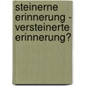 Steinerne Erinnerung - versteinerte Erinnerung? door Heike Karge