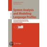 System Analysis And Modeling, Language Profiles door Onbekend