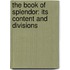 The Book Of Splendor: Its Content And Divisions