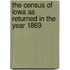 The Census Of Iowa As Returned In The Year 1869