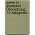 Werke in deutscher Übersetzung 1/I: Kategorien