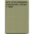 Acts of the Philippine Commission, Issues 1-1800