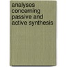Analyses Concerning Passive and Active Synthesis by Edmund Husserl