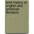 Brief History Of English And American Literature