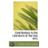 Contributions To The Literature Of The Fine Arts