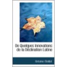 De Quelques Innovations De La Declination Latine door Antoine Meillet