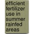 Efficient Fertilizer Use in Summer Rainfed Areas