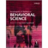Encyclopedia Of Statistics In Behavioral Science door Brian S. Everitt