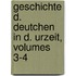 Geschichte D. Deutchen in D. Urzeit, Volumes 3-4