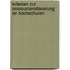 Kriterien zur Ressourcensteuerung an Hochschulen