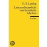 Literaturtheoretische und ästhetische Schriften by Gotthold Ephraim Lessing