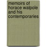 Memoirs of Horace Walpole and His Contemporaries door Onbekend