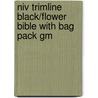 Niv Trimline Black/Flower Bible With Bag Pack Gm by Zondervan