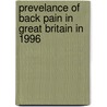 Prevelance Of Back Pain In Great Britain In 1996 door The Office for National Statistics