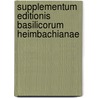 Supplementum Editionis Basilicorum Heimbachianae by Karl Wilhelm Ernst Heimbach