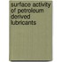 Surface Activity of Petroleum Derived Lubricants