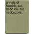 Annals Of Hawick, A.D. M.Cc.Xiv.-A.D. M.Dccc.Xiv.