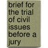 Brief for the Trial of Civil Issues Before a Jury