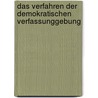 Das Verfahren der demokratischen Verfassunggebung by Henning von Wedel