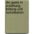 Die Geste in Erziehung, Bildung und Sozialisation
