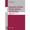 Economics Of Grids, Clouds, Systems, And Services by Unknown