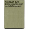 Handbuch zum Brandenburgischen Gaststättengesetz door Gerd Belger