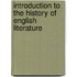 Introduction To The History Of English Literature
