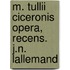 M. Tullii Ciceronis Opera, Recens. J.N. Lallemand
