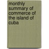 Monthly Summary of Commerce of the Island of Cuba door United States.