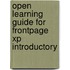 Open Learning Guide For Frontpage Xp Introductory
