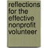Reflections For The Effective Nonprofit Volunteer