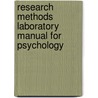 Research Methods Laboratory Manual For Psychology door William Langston
