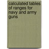 Calculated Tables Of Ranges For Navy And Army Guns door William P. Buckner