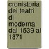 Cronistoria Dei Teatri Di Moderna Dal 1539 Al 1871