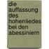 Die Auffassung Des Hohenliedes Bei Den Abessiniern