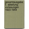 Gesamtausgabe Ii. Abteilung: Vorlesungen 1923-1944 door Martin Heidegger