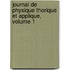 Journal de Physique Thorique Et Applique, Volume 1