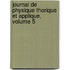 Journal de Physique Thorique Et Applique, Volume 5