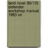 Land Rover 90/110 Defender Workshop Manual 1983 On