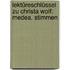 Lektüreschlüssel zu Christa Wolf: Medea. Stimmen