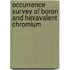 Occurrence Survey Of Boron And Hexavalent Chromium
