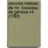 Oeuvres Melees De Mr. Rousseau De Geneve V4 (1783)