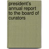 President's Annual Report to the Board of Curators door Onbekend