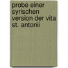 Probe Einer Syrischen Version Der Vita St. Antonii door Saint Athanasius